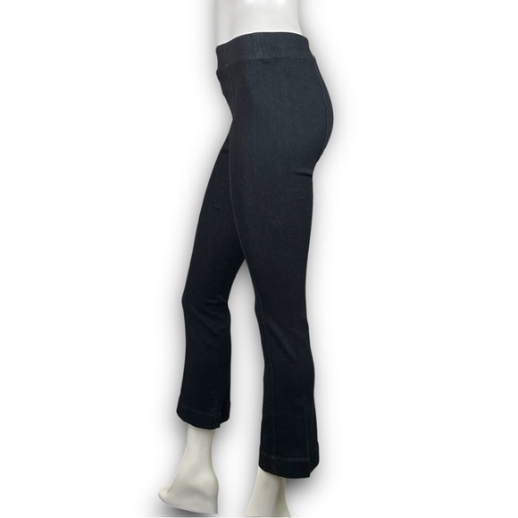 HELMUT LANG Pull On Crop Flare Black Neutral Minimalist Y2k Jeggings Goth Boho - Picture 6 of 12
